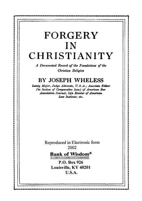 (image for) Forgery in Christianity - Click Image to Close